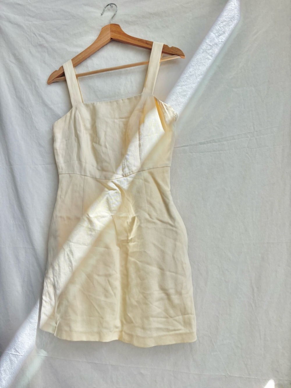 Wilfred butter yellow Square Neck Mini Dress